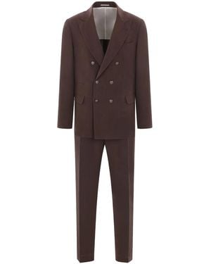 Brunello Cucinelli Traje de lino - Marrón