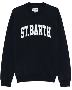 MC2 Saint Barth Soho Logo-Print Cotton Sweatshirt - Blue