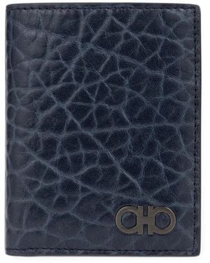 Ferragamo Gancini Credit Card Holder - Blue