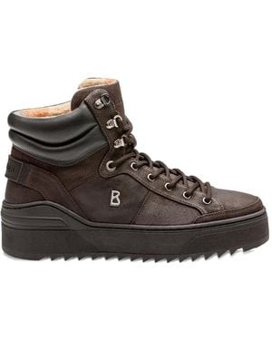 Bogner Bucharest 3 D Lace-Up High-Top Trainers - Brown
