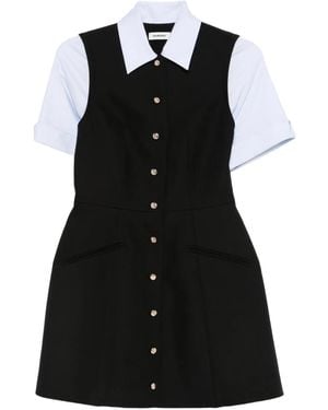 Sandro Button Short Dress - Black