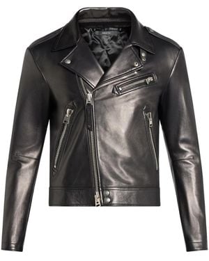 Tom Ford Leather Biker Jacket - Black