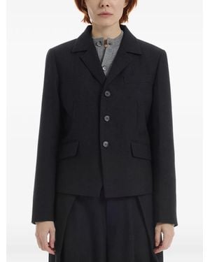 Adererror Sig; Bk Tag Logo-Embroidered Blazer - Black