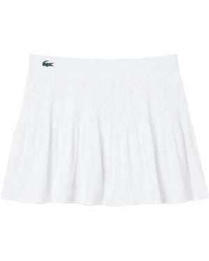 Lacoste Minifalda Con Pliegues - Blanco