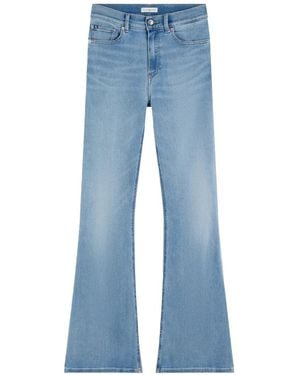 Tommy Hilfiger Vaqueros Acampanados De Talle Alto - Azul