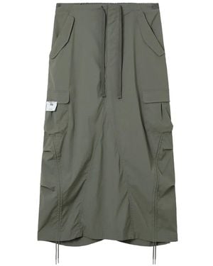 Izzue Falda Tipo Cargo Con Cordones - Verde