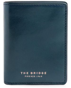 The Bridge Portefeuille Pliant En Cuir - Blue