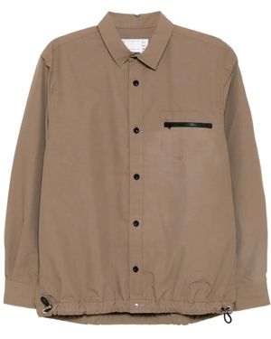 Sacai ポプリン シャツ - ブラウン