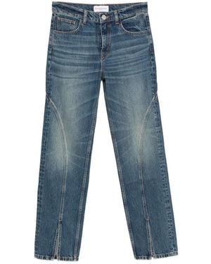Brandon Maxwell Campbell Spiral-Seam Jeans - Blue