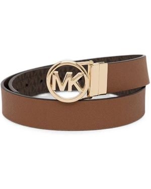 MICHAEL Michael Kors Logo Reversible Belt - Brown