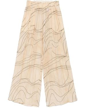 Alysi Mediterranean Palazzo Pants - Natural