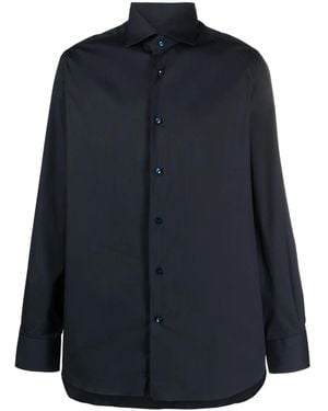 Barba Napoli Long-Sleeve Cotton Shirt - Blue
