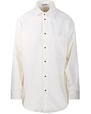 DARKPARK Anne Corduroy Chest-Pocket Shirt - White
