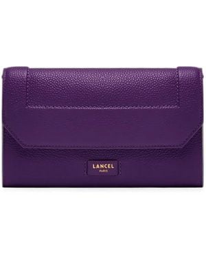 Lancel Ninon Grained-Leather Envelope Mini Bag - Morado