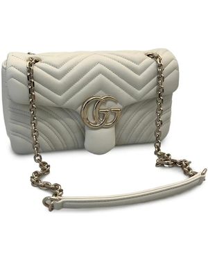 Gucci Gg Marmont Chain-Strap Bag - Grey