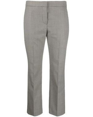 McQueen Pantalon Court Slim À Carreaux - Grey