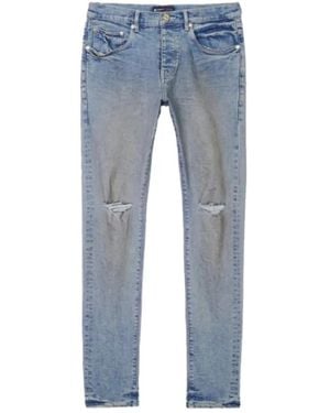 Purple Brand Faded Distressed Jeans - Blue