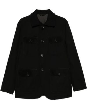 Brioni Sahariana Button-Up Jacket - Black