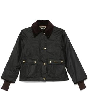 Barbour Beadnell Waxed Cropped Jacket - Black