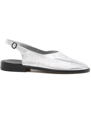 Hereu Pumps Basse Con Cinturino Posteriore - Bianco