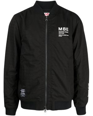 MASTER BUNNY EDITION Logo-Print Zipped Bomber Jacket - Black