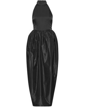 ROTATE BIRGER CHRISTENSEN 'Satin Taffeta Maxi' Dress - Black