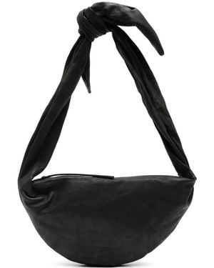 AUTENTICA 504 Dua Schultertasche Mit Knotendetail - Schwarz