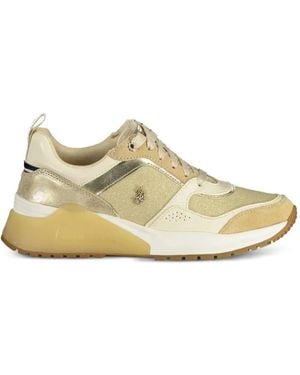 U.S. POLO ASSN. Metallic Paneled Sneakers - White