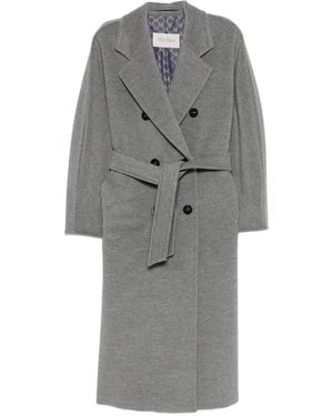 Max Mara Double-Breasted Belted Coat - Grey