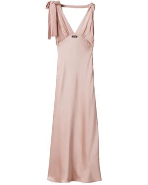 Miu Miu Vestido largo de satén - Rosa