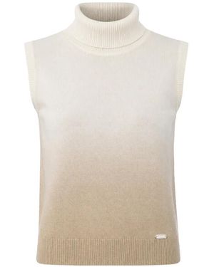 Baldinini Pull Sans Manches À Effet Dégradé - Blanc