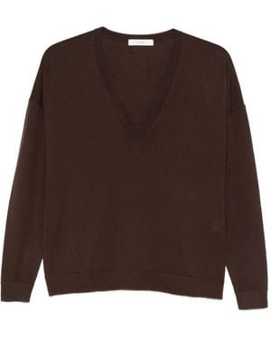 Co. Pullover mit V-Ausschnitt - Braun