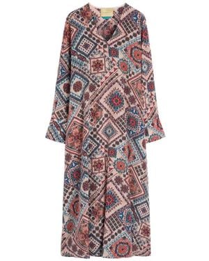 Momoní Chaco Printed V-Neck Dress - White