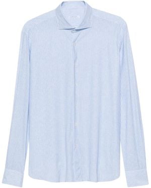 Orian Striped Stretch Shirt - Blue