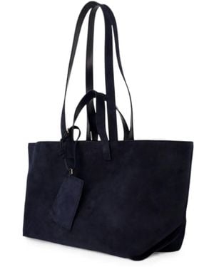 A.P.C. Le Drummer Suede Shoulder Bag - Blue