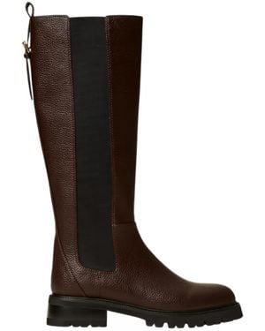 Twinset Leather Biker Boots - Black