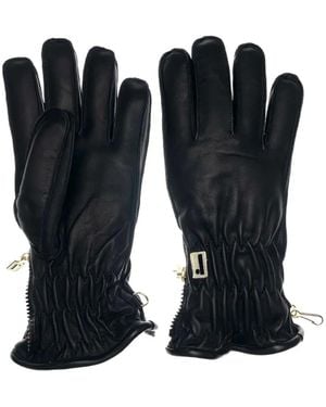 Restelli Handschuhe mit Reißverschluss - Schwarz