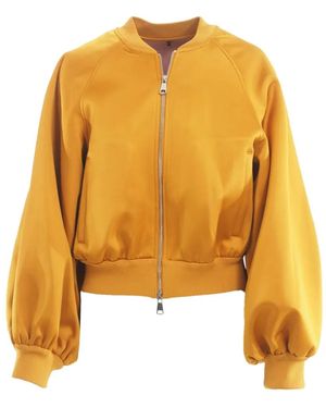 Essentiel Antwerp Zip-Up Bomber Jacket - Yellow