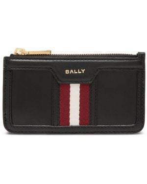 Bally Ribbon-Detail Zip Card Holder - Black