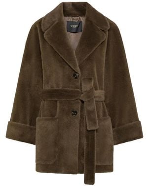 Seventy Belted Faux-Fur Coat - Brown