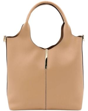 Tod's Small Top-Handle-Bar Tote Bag - Natural