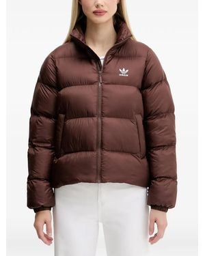 adidas Zip-Up Puffer Jacket - Brown
