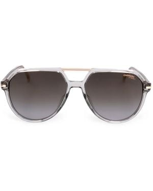 Carrera Pilot-Frame Double-Bridge Sunglasses - Gray