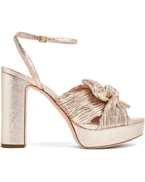 Loeffler Randall Sandali Natalia Plissé Lamé 115Mm - Neutro