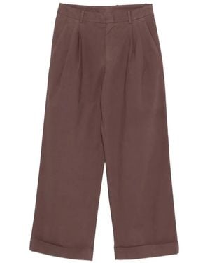 Cellar Door Angie Pleated Turn-Up Trousers - Purple