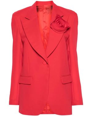 Viktor & Rolf Floral-Appliqué Crepe Blazer - Red