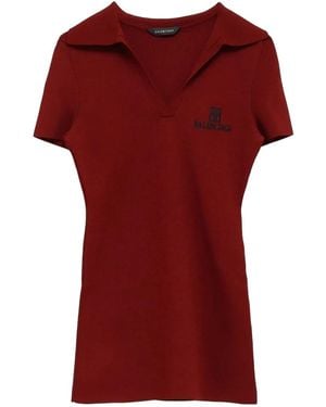 Balenciaga Logo-Embroidered Polo Top