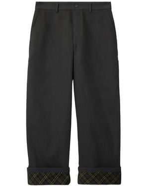 Burberry Mode Cotton Trousers For Fall 2024 - Grey