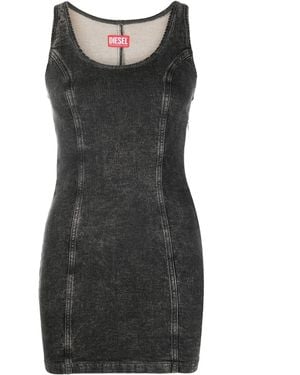DIESEL Mini Jurk Van Denim - Zwart