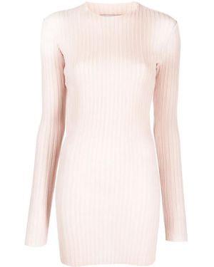 Ludovic de Saint Sernin Pleated Long-Sleeved Minidress - Pink